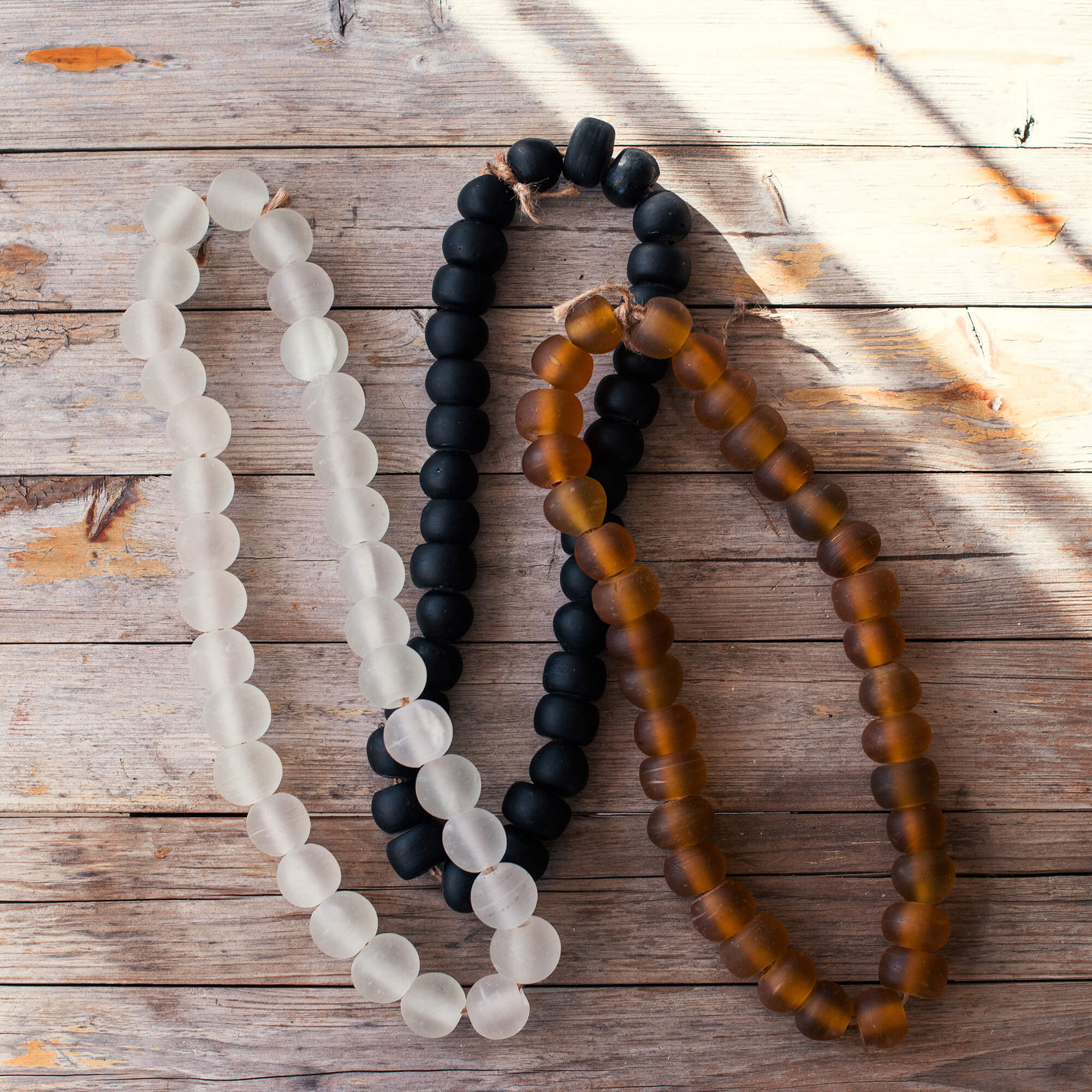 Glass Decorative Beads - Black