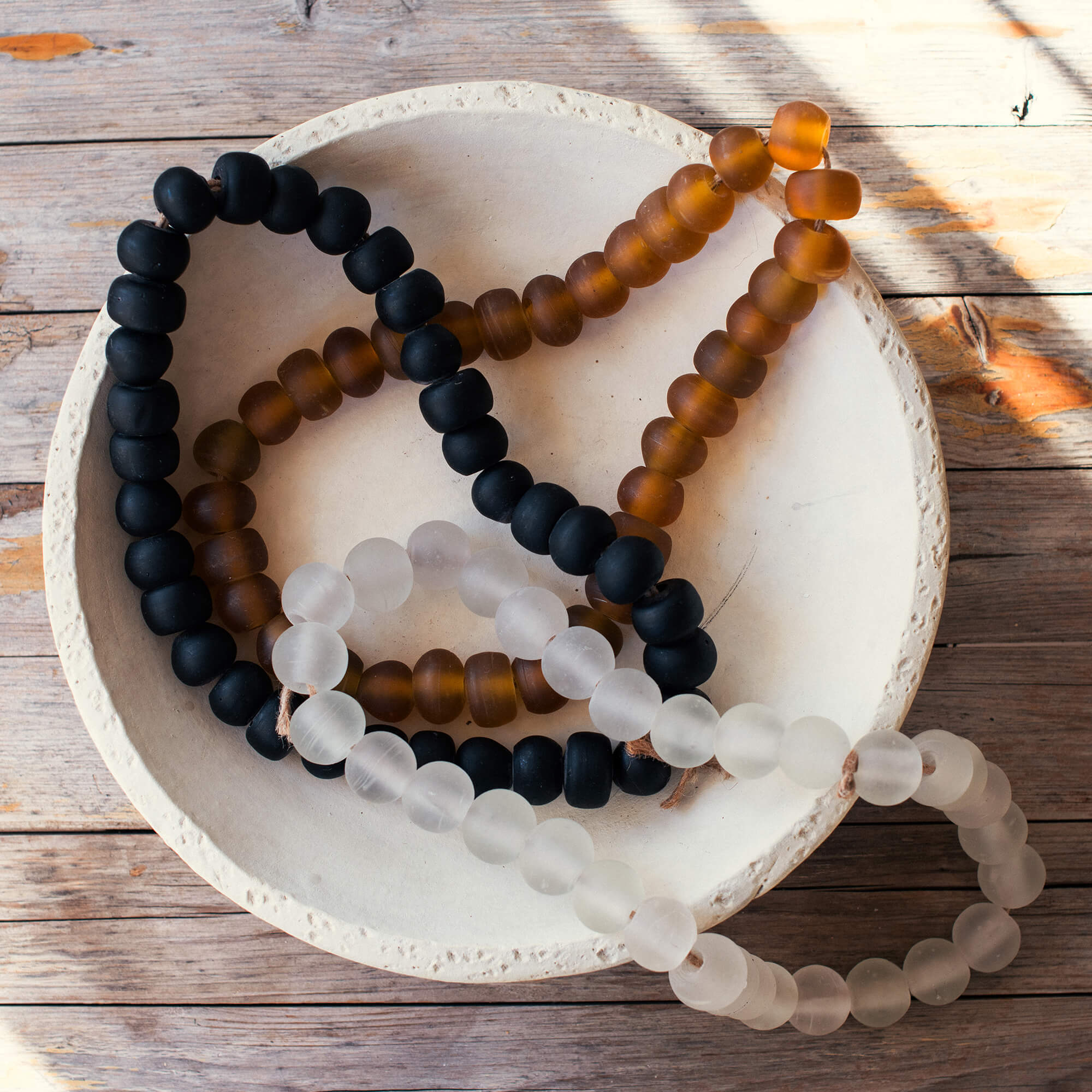 Glass Decorative Beads - Black
