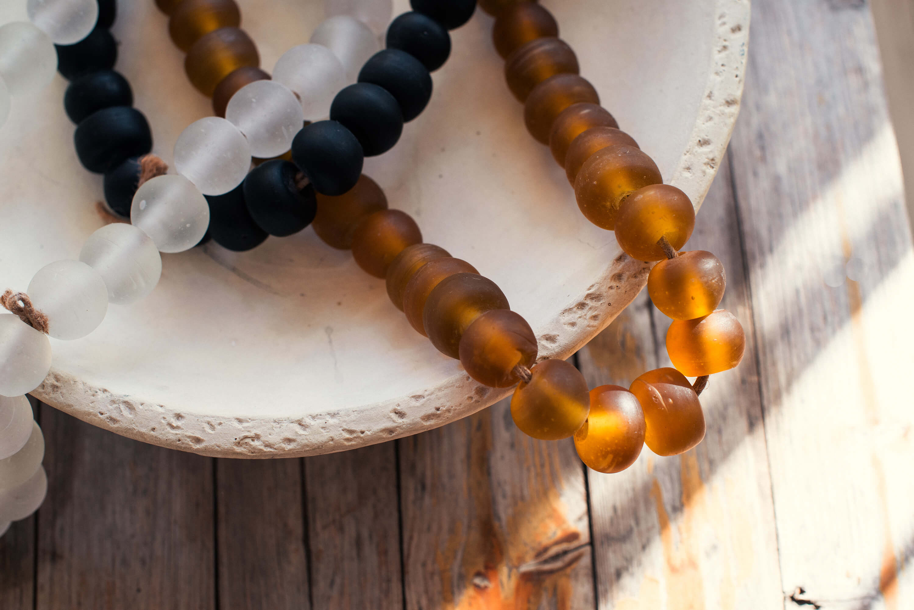 Glass Decorative Beads - Black