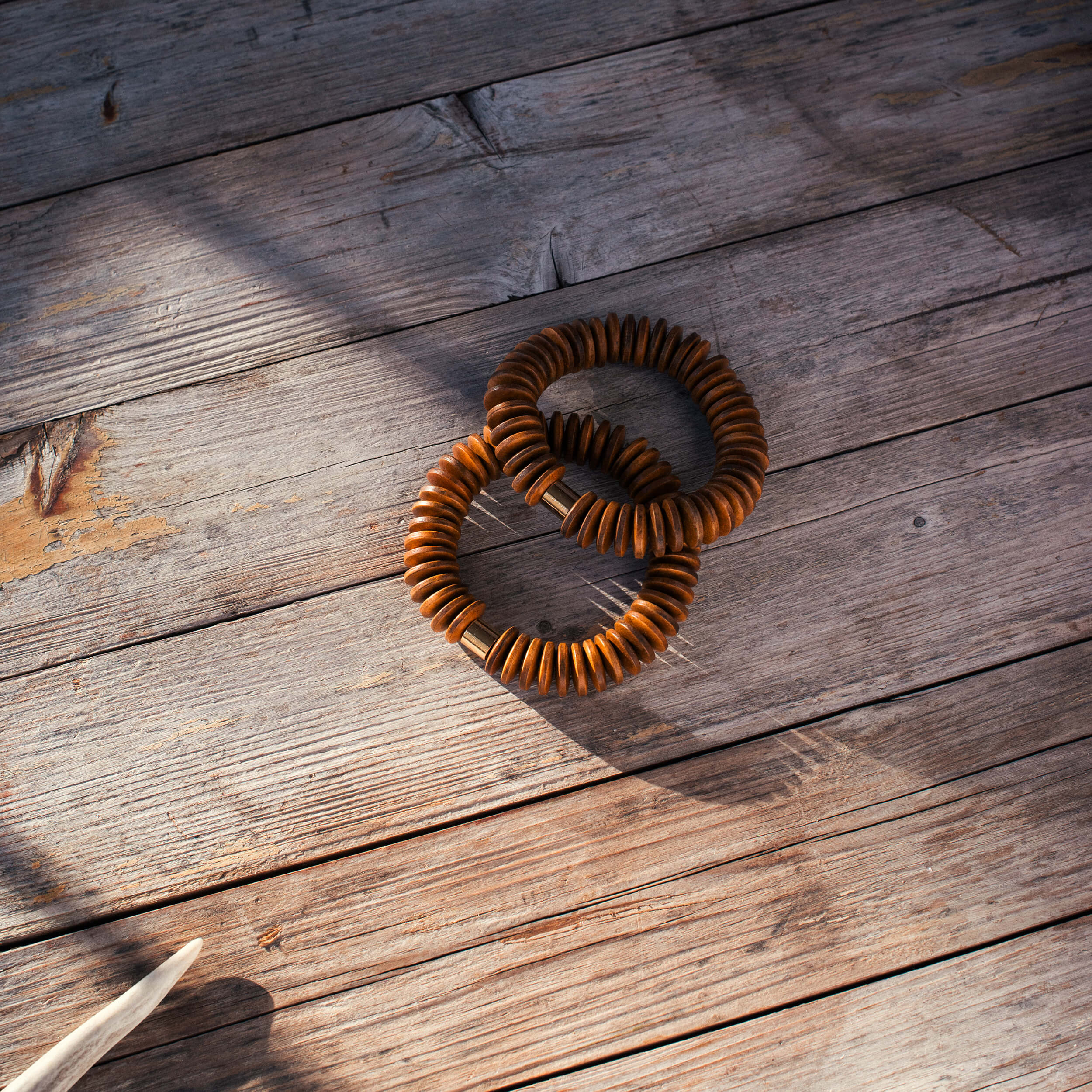 Dark Wood Disk Bracelet