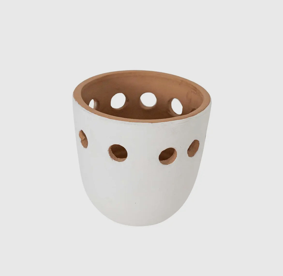 Gailot White Terracotta Pot