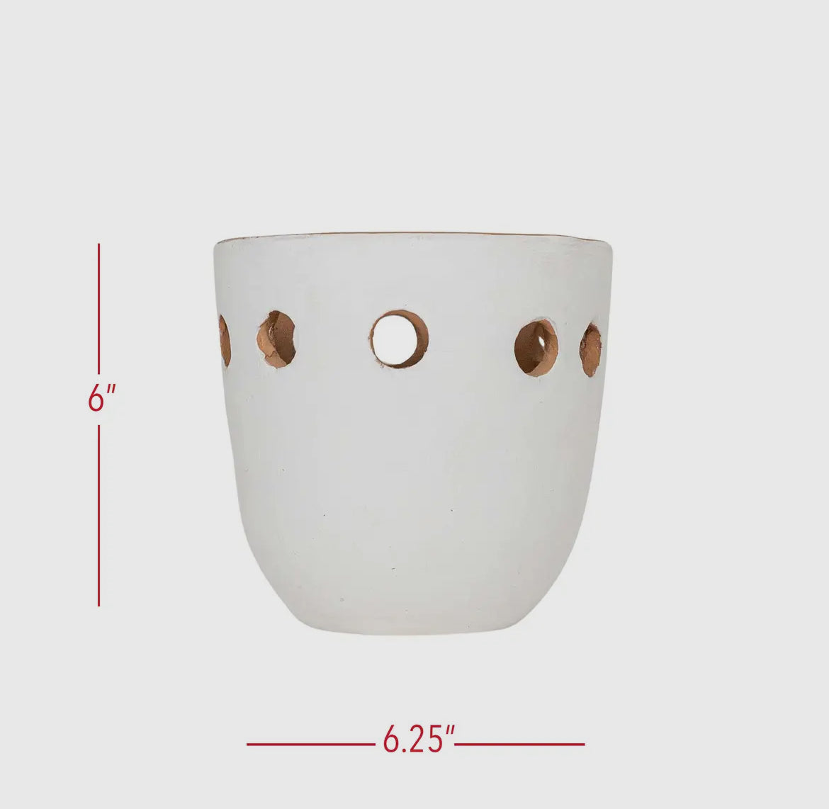 Gailot White Terracotta Pot