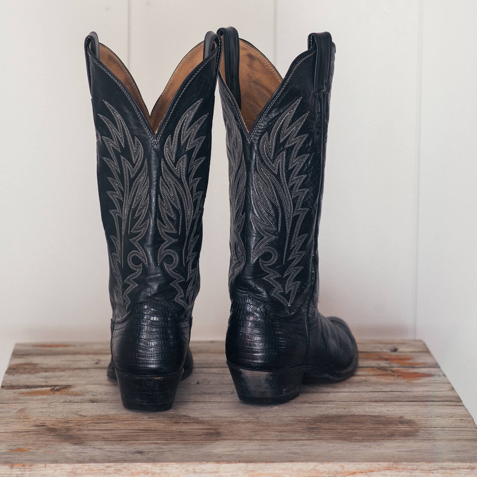 Tall Black Cowboy Boot