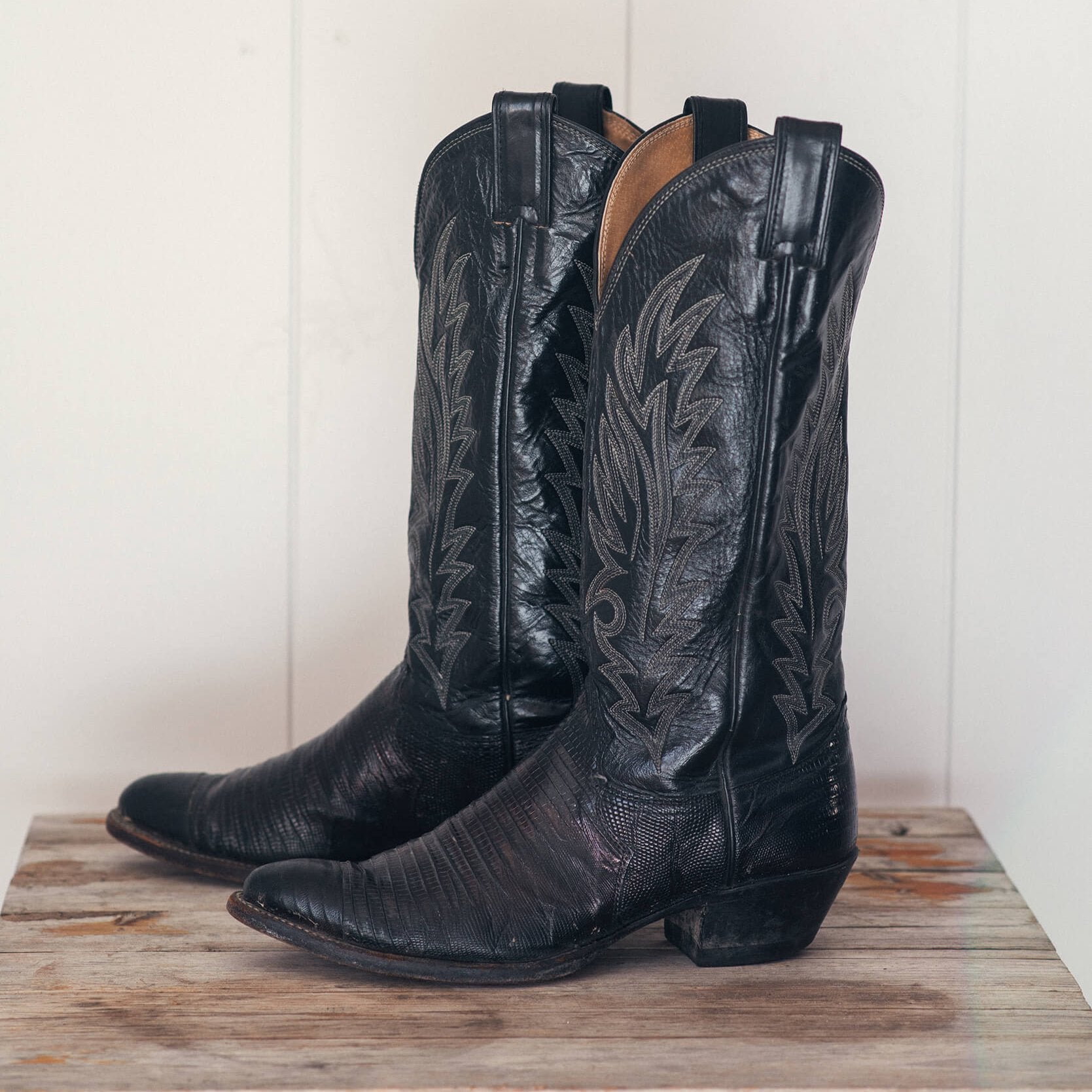 Tall Black Cowboy Boot