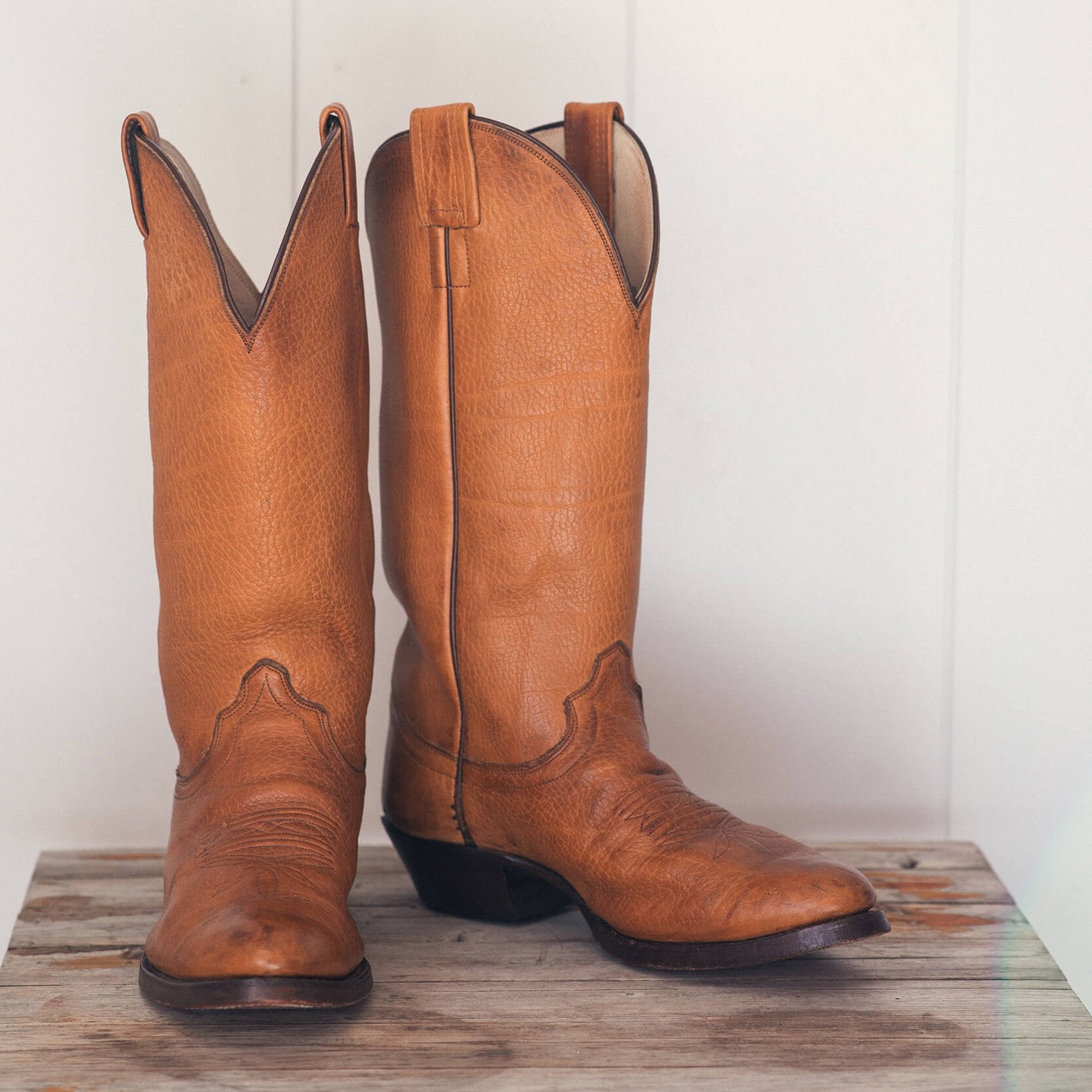 Tall Brown Cowboy Boot - Main Image