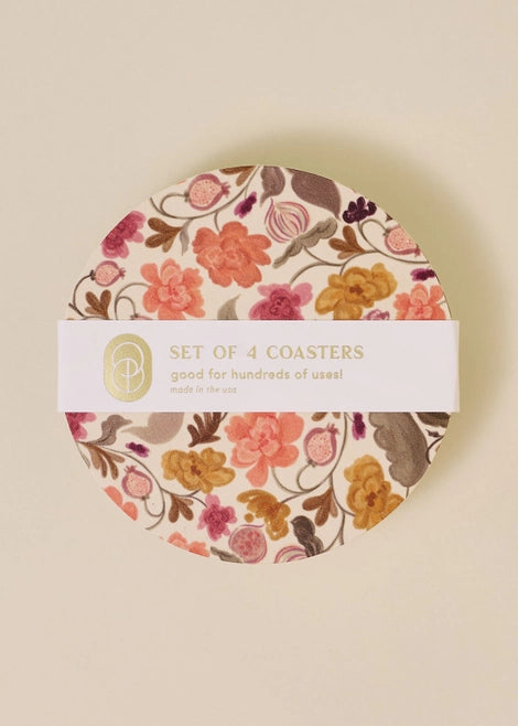 Floral Coaster Set